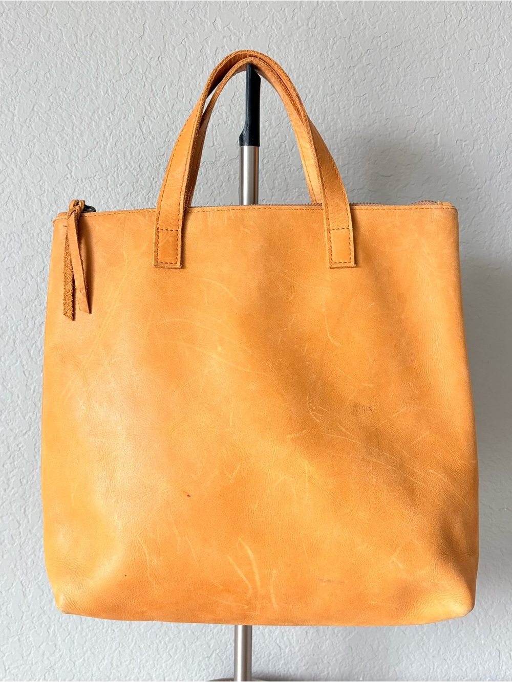 Able Leather Tote Backpack - Camel - Picture 4 of 14